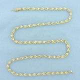 20 Inch Turkish Link Chain Necklace In 14k Yellow Gold