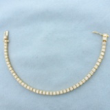 Diamond Tennis Line Bracelet In 14k Yellow Gold