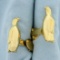 Heavy Solid Penguin Cufflinks In 18k Yellow Gold