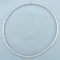 Italian 18 Inch Omega Necklace In 14k White Gold