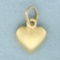 3-d Heart Pendant Or Charm In 14k Yellow Gold