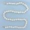 Cultured Baroque Akoya Pearl Strand Necklace With 14k Yellow Gold Filigree Clasp