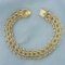 Wide Loop Bead Charm Bracelet In 14k Yellow Gold