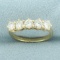 5-stone Diamond Wedding Or Anniversary Ring In 14k Yellow Gold
