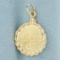 Jamaica Medallion Charm In 14k Yellow Gold