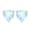 5mm Heart Aquamarine Earrings In Sterling Silver