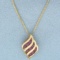 Italian Ruby Abstract Necklace In 14k Yellow Gold