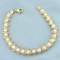 Cultured Akoya Pearl Bracelet In 14k Yellow Gold