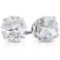 10mm Round Cut White Topaz 8.5ctw Stud Earrings In Sterling Silver