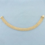 Wide Rope Link Bracelet In 14k Yellow Gold