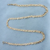 Tri-color Braided S-link Choker Necklace In 14k Yellow, White, And Rose Gold