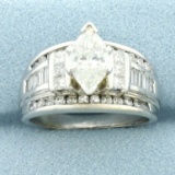 Marquise Diamond Engagement Ring In 14k White Gold