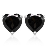 6mm Midnight Sapphire Earrings In Sterling Silver