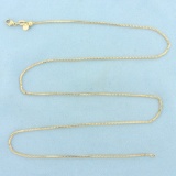 Italian 24 Inch Adjustable Foxtail Link Chain Necklace In 14k Yellow Gold