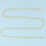 18 Inch Rope Link Chain Necklace In 14k Yellow Gold