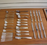Towle Rambler Rose Sterling Silver Flatware Set Of 68