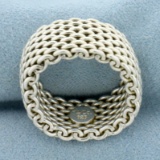 Tiffany And Co. Somerset Mesh Ring In Sterling Silver