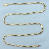 23 Inch Curb Link Chain Necklace In 14k Yellow Gold