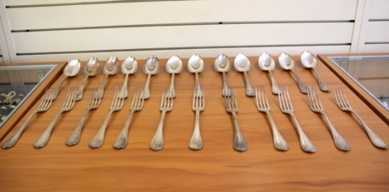 Christofle Rubans Silverplate Flatware Set