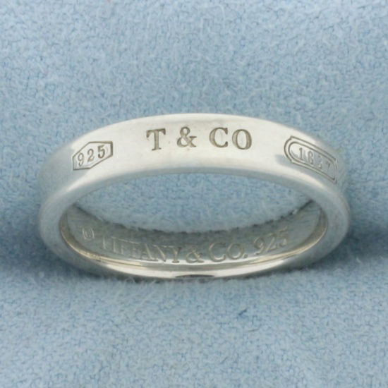 Tiffany And Co. 1837 Narrow Ring In Sterling Silver