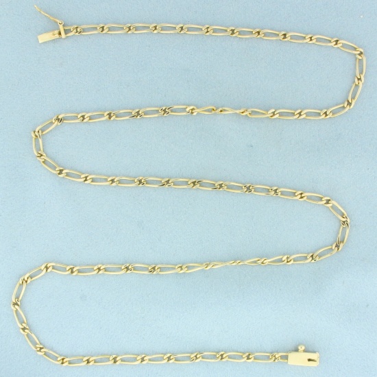 22 Inch Fancy Paperclip Link Chain Necklace In 14k Yellow Gold