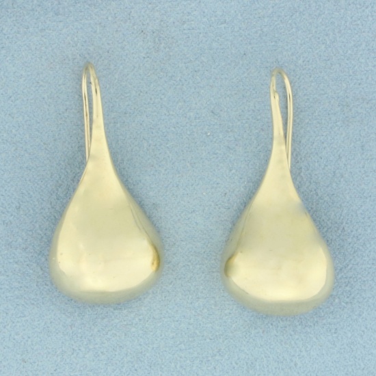 Large Teardrop Earrings In 14k Yellow Gold
