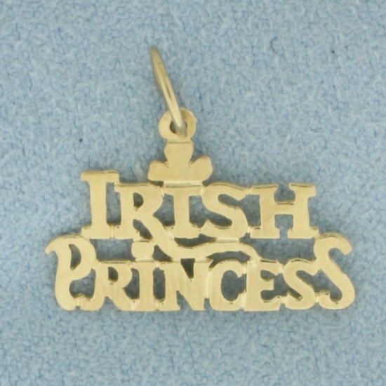 Irish Princess Charm Or Pendant In 14k Yellow Gold