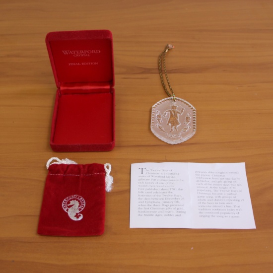 Waterford Crystal 1995 Twelve Days Of Christmas Ornament