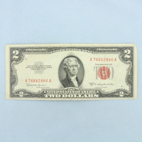 1953 $2 Red Note Uncirculated Bill