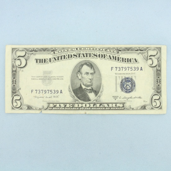 1953b $5 Blue Note Bill