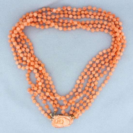 Angel Skin Pink Coral Necklace