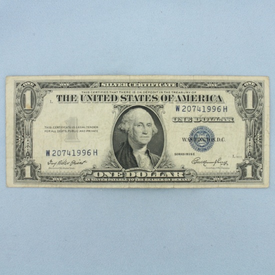 1935 Or 1957 $1 Silver Certificate Blue Seal Bill
