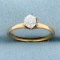 Antique Old Mine Cut Diamond Victorian Engagement Ring In 14k Rose Gold