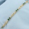 Emerald And Diamond Bracelet In 14k Yellow Gold