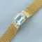 Vintage Aquamarine And Diamond Statement Bracelet In 14k Yellow And Rose Gold