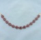 18ct Purple Tourmaline Bracelet In 10k Yellow Gold
