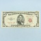 1953b $5 Red Note Bill