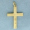 Italian It Was Then That I Carried You Footprint Cross Pendant Or Charm In 10k Yellow Gold