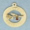 Happy Birthday Ruby Flower Charm In 14k Yellow Gold