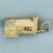 3d House Charm In 14k Yellow Gold