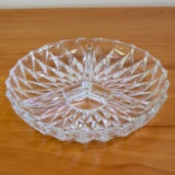 Vintage Rossini Cut Crystal Divided Relish Candy Tray