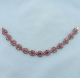 18ct Purple Tourmaline Bracelet In 10k Yellow Gold