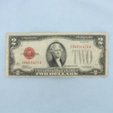 1928 $2 Red Note Bill