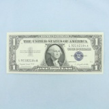 1957 $1 Crisp Uncirculated Silver Certificate Blue Seal Bill