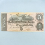 $5 Confederate States Of America Bill Richmond