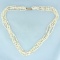 Five Strand Baroque Freshwater Pearl And Gold Bead Necklace In 14k Yellow Gold