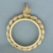 33mm 1oz American Eagle Gold Coin Bezel Pendant In 14k Yellow Gold