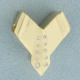 Modern Design Diamond Slide Pendant In 14k Yellow Gold
