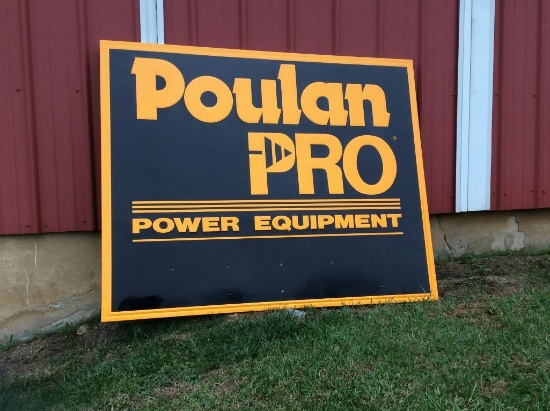 Poulan Pro metal sign 5?x4? never hung