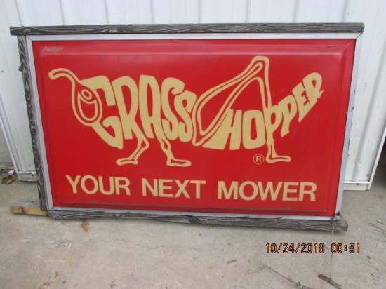 Grasshopper 2 sided lighted Sign VG COND